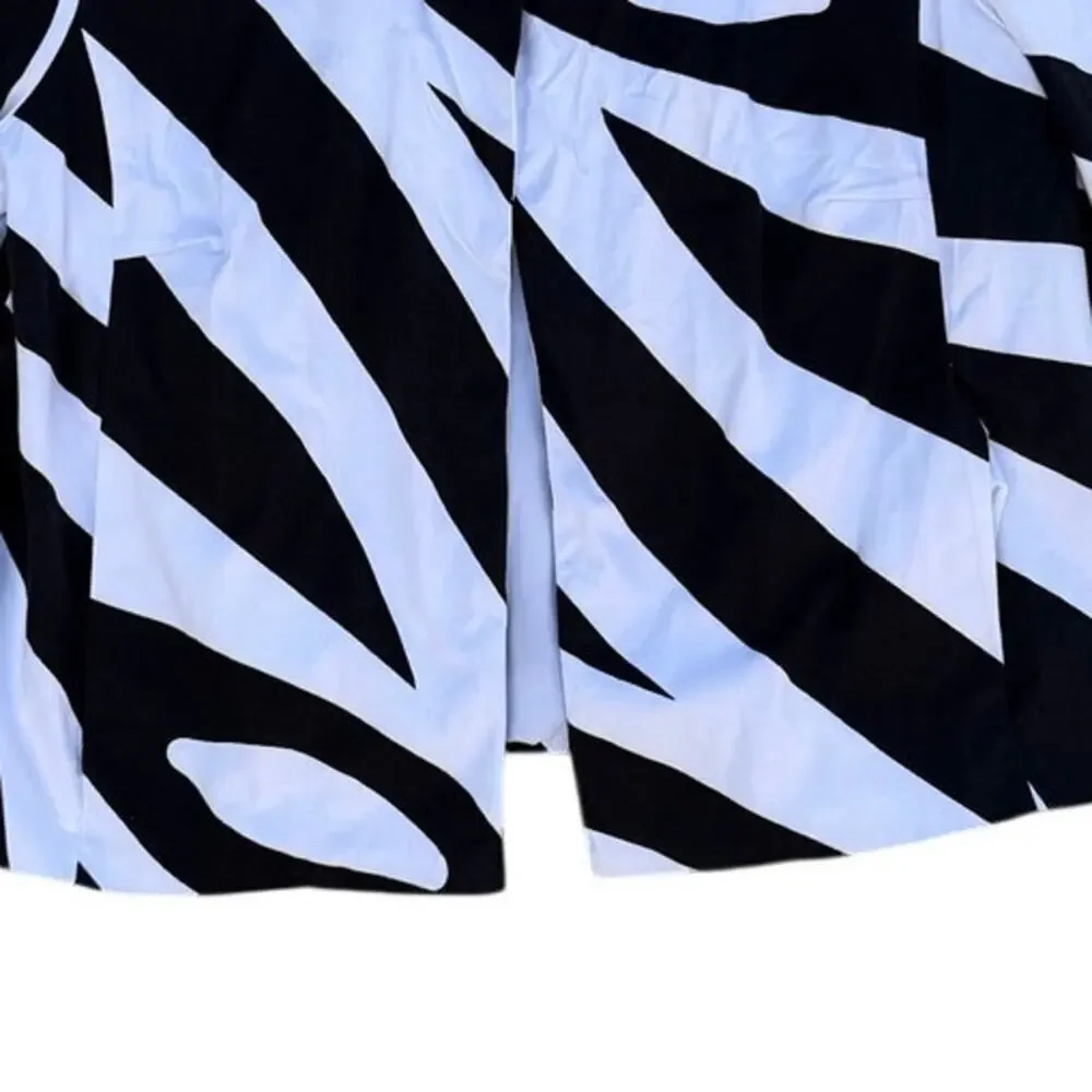 Sandro SportwearZebra Print Jacket Black White Cropped Button Front Women M